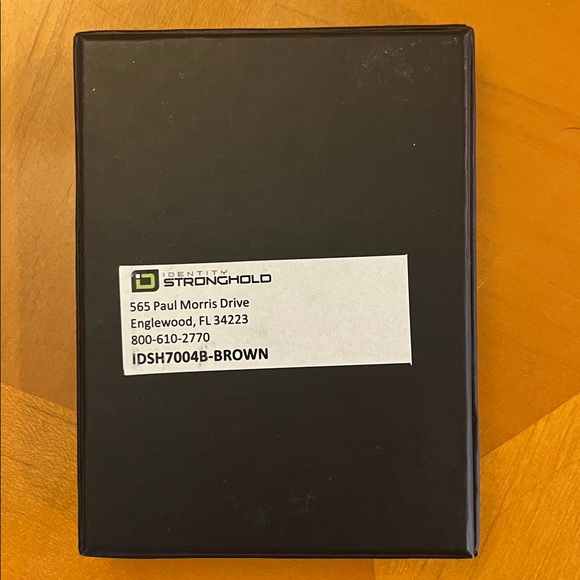 ID Stronghold Vegan Leather RFID Blocking Mini Wallet Brown Croc Embossed NEW - Picture 8 of 8